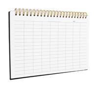 Toyvian Carnet de Suivi des Dépenses Professionnelles, Registre PP Noir | Pages Lignées Blanches, Suivi Financier et Gestion des Stocks, Usage Bureau ou École, Format Simple et Élégant