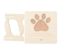 Toyvian Carte de Condoléances pour Chien en Bois Naturel Souvenir de Deuil Animalier Carte Commémorative Solide et Portable pour Perte d'un Animal de Compagnie