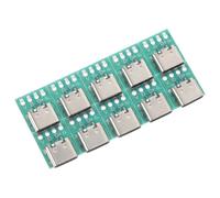 Toyvian Carte de Conversion PCB pour Ligne de Données 10pcs Connecteur USB C Femelle Type-c 3.1 pour Projets DIY et Transmission Rapide