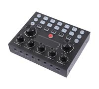 Toyvian Carte Son Externe Éclairage Coloré, Coque en Fer, Capacité 800 Ma, Mixeur de Son Compatible Ordinateur et Tablette pour Adultes et Streaming Live