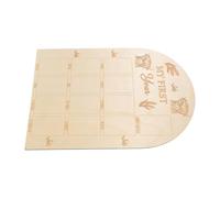 Toyvian Cartes Mensuelles Bois pour Accessoires Photo Panneaux Annonce de Naissance avec Chiffres Décorations de Croissance Fille