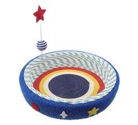 Toyvian Cat Scratcher Bed with Sisal Rope and Foam Compact Star Pattern Lounge Bowl for Indoor Cats Protecting Furniture and Small Spaces
