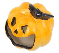 Toyvian Cendrier en Céramique Forme Citrouille Décorative Multifonctionnelle pour Bureau et Table, Design Élégant et Résistant Décoloration, pour Halloween