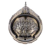 Toyvian Cendrier Métal Vintage avec Couvercle Coupe-Vent et Anti-Odeur pour Balcon et Intérieur Design Rétro Élégant Facile à Nettoyer Accessoire Maison Bureau Patio