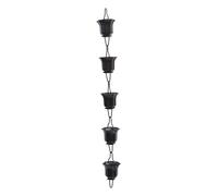 Toyvian Chaîne de Pluie de Style Japonerie 1M pour Jardin Gouttière Décorative Lotus Utilisation Solide Son Apaisant Facile à Installer