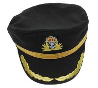 Toyvian Chapeau Capitaine Garçon Fille Brodé Coton Accessoire Costume Marin pour Fête Cosplay et Performance Léger et Respirant pour Soirées à Thème et Jeux de Rôle