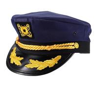 Toyvian Chapeau de Capitaine Marin Décoratif Bleu Marine M pour Cosplay, Soirée Costumée et Fête, Accessoire de Costume de Marin, Chapeau Yacht Élégant et Solide