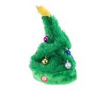 Toyvian Chapeau de Noël Musical Vert, Chantant et Dansant, Réglable