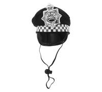 Toyvian Chapeau de pour Animaux de Compagnie décoration d'halloween Costume de pour Animaux de Compagnie Costume de Chien Policier déguisement Policier Chat Chiffon Black