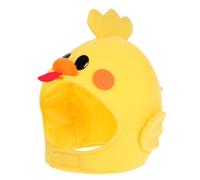 Toyvian Chapeau de Poussin en Peluche Jaune Doux, Petit Accessoire de Costume Souple pour Fête D’garçon et Filles, Casquette Cosplay Animalier Confortable, Déguisement pour Photos