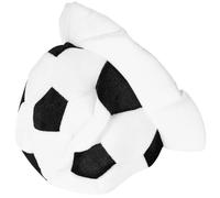 Toyvian Chapeau Football Peluche Noir et Blanc Chapeau Thème Soccer pour Fête Sportive Casquette Unisexe Ajustable Idée Cadeau Supporter Football