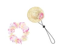 Toyvian Chapeau pour Chien Et Chat Guirlande Chapeau De Paille pour Animaux De Compagnie De Casquettes De Fête Robe pour Chiot