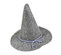 Toyvian Chapeau Sorcier Halloween Gris Feutre Accessoire Épouvantail Polyvalent pour Costume Léger et Confortable Adapté Fêtes Déguisées et Cosplay Adultes