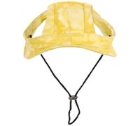 Toyvian Chapeaux Bob pour Animaux de Compagnie en Coton Jaune, Chapeaux Ajustables pour Chiens et Chats, Protection Solaire Saison Chaude, Sandales Femme