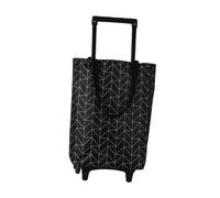 Toyvian Chariot Pliable pour Courses Étanche 40l Tissu Résistant à L’Eau Poignée Télescopique Chariot à Main Utilitaire pour Supermarché Et Camping Noir Compact Robuste
