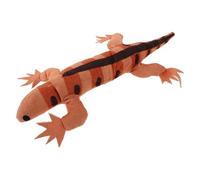 Toyvian Chat en Peluche Forme Lézard Bruissement Intégré, Couleur Orange Tacheté, Taille Compacte, Sonore pour Chats D’intérieur Stimulant L’activité Physique et Mentale