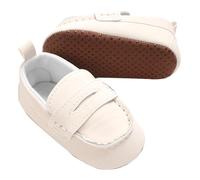 Toyvian Chaussures pour Bébé Garçon Blanches Semelle Souple 11 CM Légères 45 G Respirantes Antidérapantes pour Premières Marches Intérieur Extérieur Tout-Petit