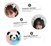 Toyvian Chouchous Panda Accessoires Cheveux Ensemble 4 Pièces Bandeau Épingle à Cheveux Décoration Mignonne Peluche Léger Portable Résistant pour Filles et Femmes