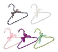 Toyvian Cintres à Perles Vêtements de Chien Lot de 5 Cintres Nœud 20Cm Accessoire Élégant pour Chiens