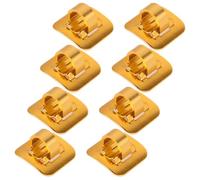 Toyvian Clips de Câble de Vélo en Aluminium Doré, Guide-câble avec Collier C, Lot de 8 Pièces pour Fixation Gaine de Frein VTT et Vélo Route, Accessoires de Gestion Câble Robustes