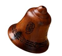 Toyvian Clochette en Bois Foudroyé Sculptée la Main, Pendentif Décoratif Rétro Vintage, Carillon Éolien pour Décoration Intérieure et Extérieure, pour Noël, Porte, Jardin, à Suspendre