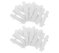 Toyvian Clôture Décorative Blanche en Plastique 10 Pièces, Facile à Assembler Attaches, pour Jardin et Cour, Bordure Paysagère Élégante et Fonctionnelle