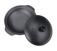 Toyvian Cocotte pour Cuisson Uniforme en Fonte Double Poignée Induction Antiadhésive en Fer et Bakelite, Marmite Cuisine pour Mijoter et Braiser