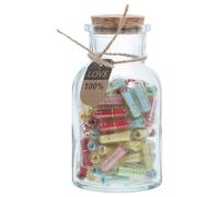 Toyvian Coffret 100 Capsules Transparentes Décoratives en Verre Notes à Écrire Flacons Sensoriels Originaux pour Petits Messages Présents Saint-Valentin et Anniversaires Objets