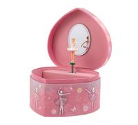 Toyvian Coffret à Bijoux Musical Forme De Cœur avec Figurine De Danseuse De Ballet pour Ranger Colliers Et Bagues Cadeau pour Adolescentes Et Filles