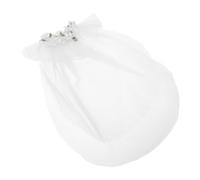 Toyvian Coiffe De Mariage pour Animaux De Compagnie Robe De Mariée Journée pour Animaux De Compagnie Petit Voile De Mariage Tenues pour Petits Chiens Perruques pour Petites Chiens