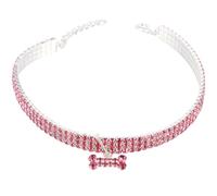 Toyvian Collier Accessoire de Luxe pour Chien avec Pierres Brillantes en Polyester Boucle Réglable et Chaîne pour Promenade en Extérieur