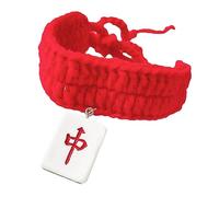 Toyvian Collier Ajustable Tricot pour Chiens et Écharpe Décorative pour Animaux de Compagnie Accessoire de Festival Rouge