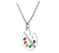 Toyvian Collier Palette Peinture Créatif Alliage pour Étudiants Art Accessoire et Cadeau Jeune Fille Accessoire Délicat pour Sorties et Fêtes