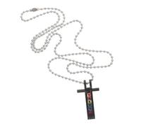 Toyvian Collier Pendentif Croix Arc-ciel Acier Titane Léger pour Couple Charm Décoratif Délicat et Élégant Bijou Mode Unisexe