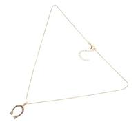 Toyvian Collier Pendentif Fer à Cheval Doré Micro-serti Zirconium, Chaîne Métal Léger, Bijoux Créatif Pour Femmes Et Hommes, Accessoire Élégant Pour Fête Et Présent