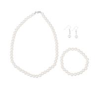 Toyvian Collier Perles, Bracelet Ras du Cou et Boucles D’oreilles Élégantes, Accessoire Mariage et Tenue Habillée