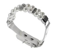 Toyvian Collier Perles pour Chien XS Collier Bijoux Élégant PU pour Petits Chiens Femelles Confortable et Décoratif pour Mariages et Fêtes