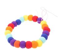Toyvian Collier pour Chien et Chat Ajustable Taille M 35-40 Cm, Polyester Léger Coloré Pompon Arc-en-Ciel 3 Cm, Accessoire Décoratif et Festif pour Animaux de Compagnie