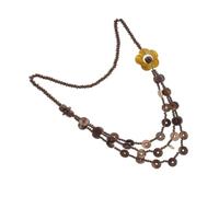 Toyvian Collier Rétro Perles en Noyer avec Coquillages Bijou de Cou Style Bohème