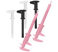 Toyvian Compas pour Sourcils en Plastique 6pcs, Règle à Double Échelle Facile à Lire, Outil de Mesure Précis pour Tatouages et Usage Personnel à Domicile