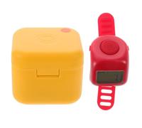 Toyvian Compteur Électronique de Doigts Mini Anneau Rouge, Opération Simple en Plastique et Silicone, pour Inventaire et Événements, Batterie Lithium 80 Mah