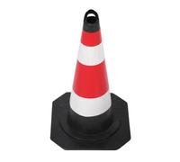 Toyvian Cône de Chantier avec Bandes Réfléchissantes Cône de Signalisation Résistant aux Intempéries pour Sécurité Routière pour Entraînement et Parking Extérieur