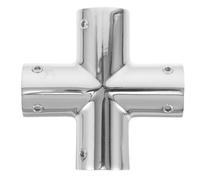 Toyvian Connecteur Croisé de Main Courante en Acier Inoxydable 316 Résistant pour Système de Garde-Corps Marin Fixation Antivibrations Argentée pour Pont de Bateau