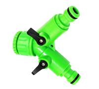 Toyvian Connecteur De Tuyau Arrosage Vanne Double pour Jardin Répartiteur Robinet Extérieur à Voies Installation Murale Facile Joint Étanchéité Anti-Fuite Distribution Eau Contrôlée