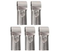 Toyvian Connecteur en Acier Inoxydable 25 Mm pour Rallonge de Tringle à Rideaux et Penderie, Lot de 5 Pièces, Connecteur D’Extension Robuste pour Barre de Vêtements, Accessoire de