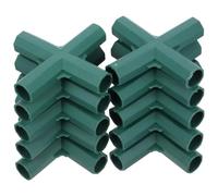 Toyvian Connecteurs pour cadre de tente : 10 pièces : 4 connecteurs de poteau de 16 mm, raccords d'angle pour, connecteurs universels en plastique pour tentes de culture et supports de plantes DIY.