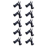 Toyvian Connecteurs Réglables Support pour Tomates et Liseron pour Plastique Noir 10 Pièces Angle Ajustable 0-70 Degrés pour Tuteurs de Plantes