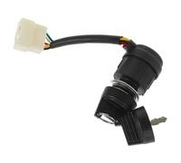 Toyvian Contacteur D'allumage en Abs et Métal avec Clé, 5 Broches pour Véhicule Structure Simple Interrupteur de Démarrage Noir pour Voiture et Camion