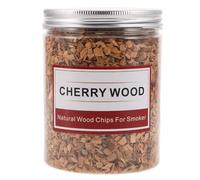 Toyvian Copeaux de Bois de Cerisier pour Fumage 125G Bois pour Barbecue Allumage Rapide Diffusion Homogène de Fumée pour Grillades en Plein Air Cuisine au Fumoir