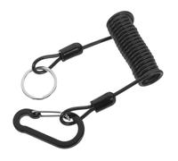 Toyvian Cordon de Pêche Robuste en Acier Inoxydable Ressort Automatique, Lanière de Sécurité Portable pour Protéger Canne et Hameçon Lors Pêche